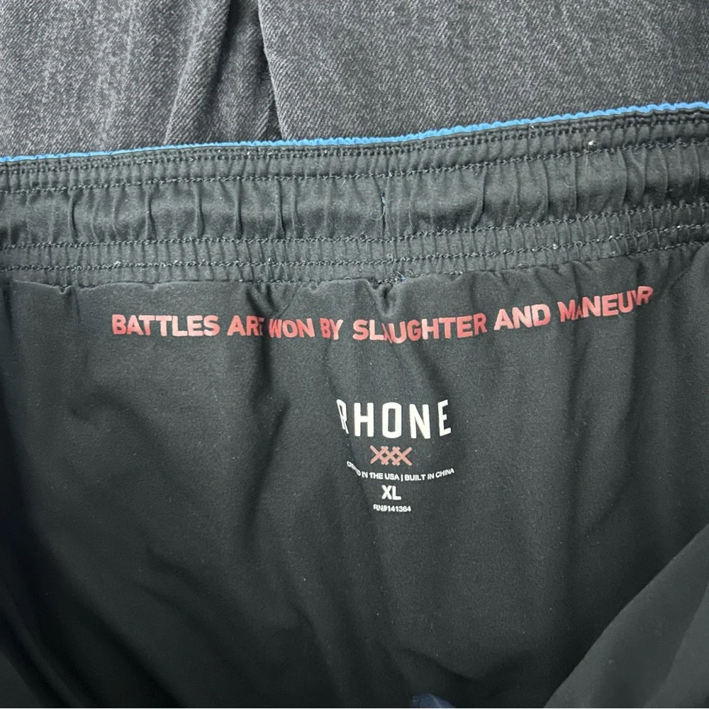 Rhone Men’s Blue Lined Athletic Shorts